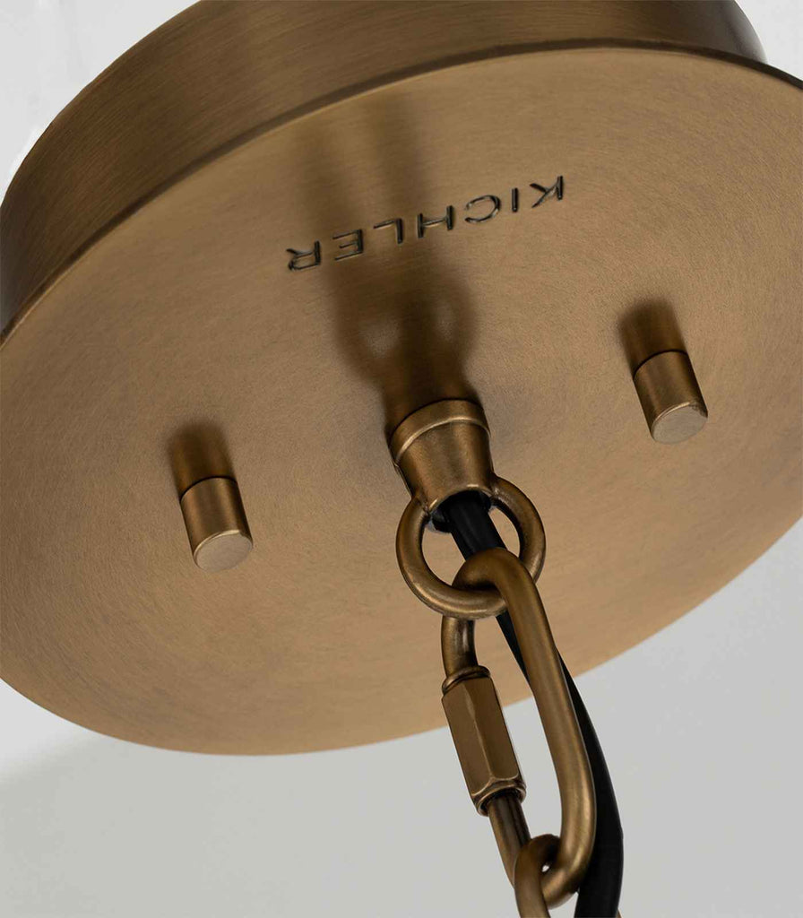 Elstead Linara Pendant Light in Black/Natural Brass closeup