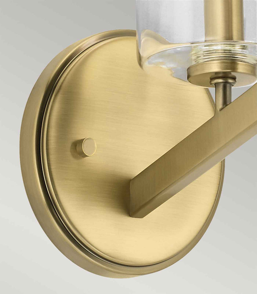 Elstead Nye Wall Light in Brushed Brass closeup