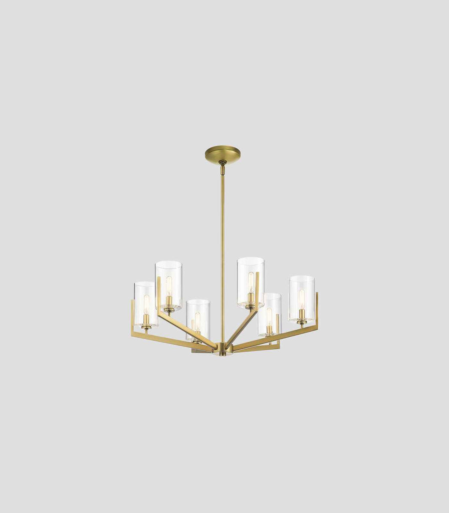 Elstead Nye 6lt Chandelier in Brushed Brass