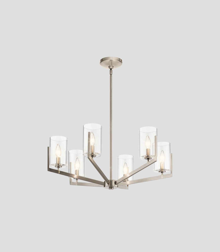 Elstead Nye 6lt Chandelier in Classic Pewter