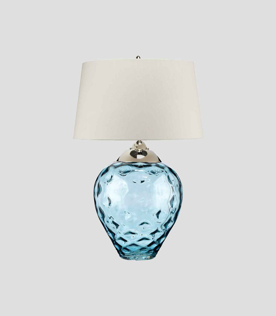 Elstead Samara Large Table Lamp in Light Blue/Scallop Taupe