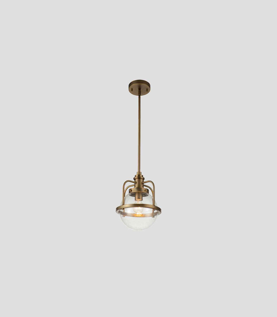 Elstead Triocent Pendant Light in Natural Brass