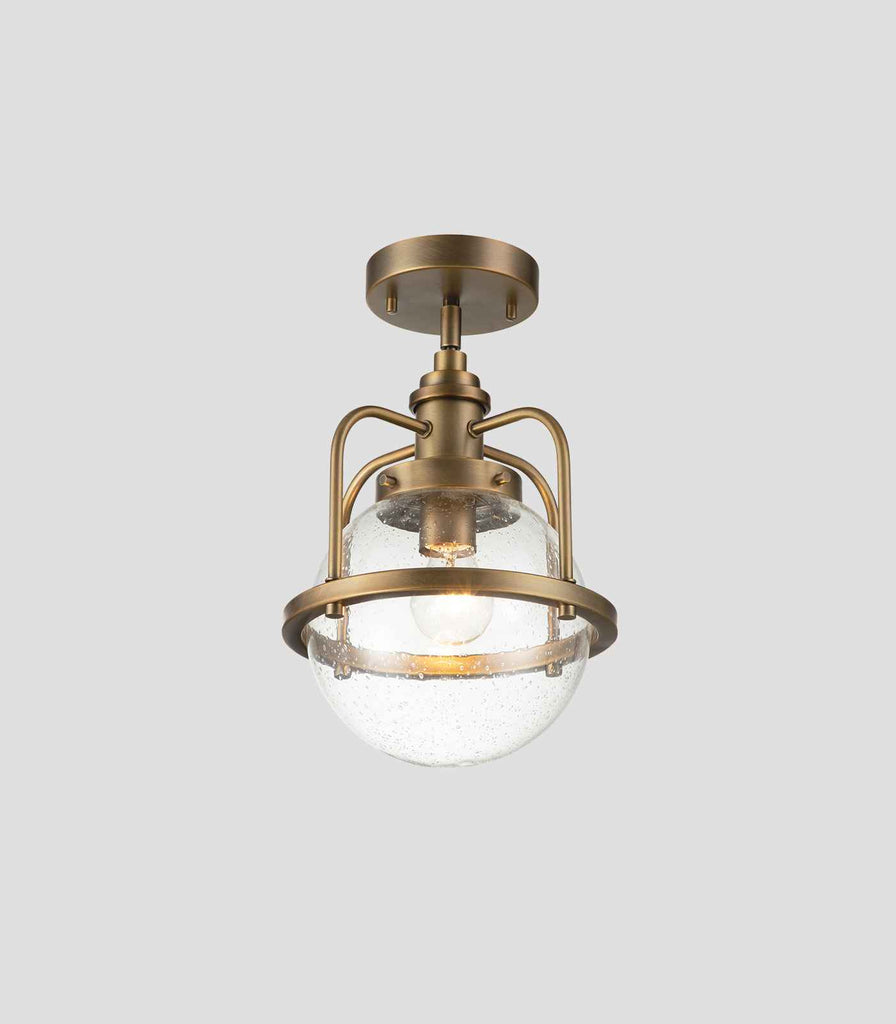 Elstead Triocent Pendant Light in Natural Brass 