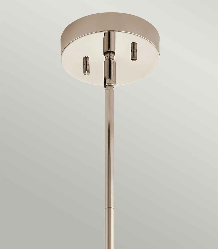 Elstead Triocent Pendant Light in Polished Nickel closeup