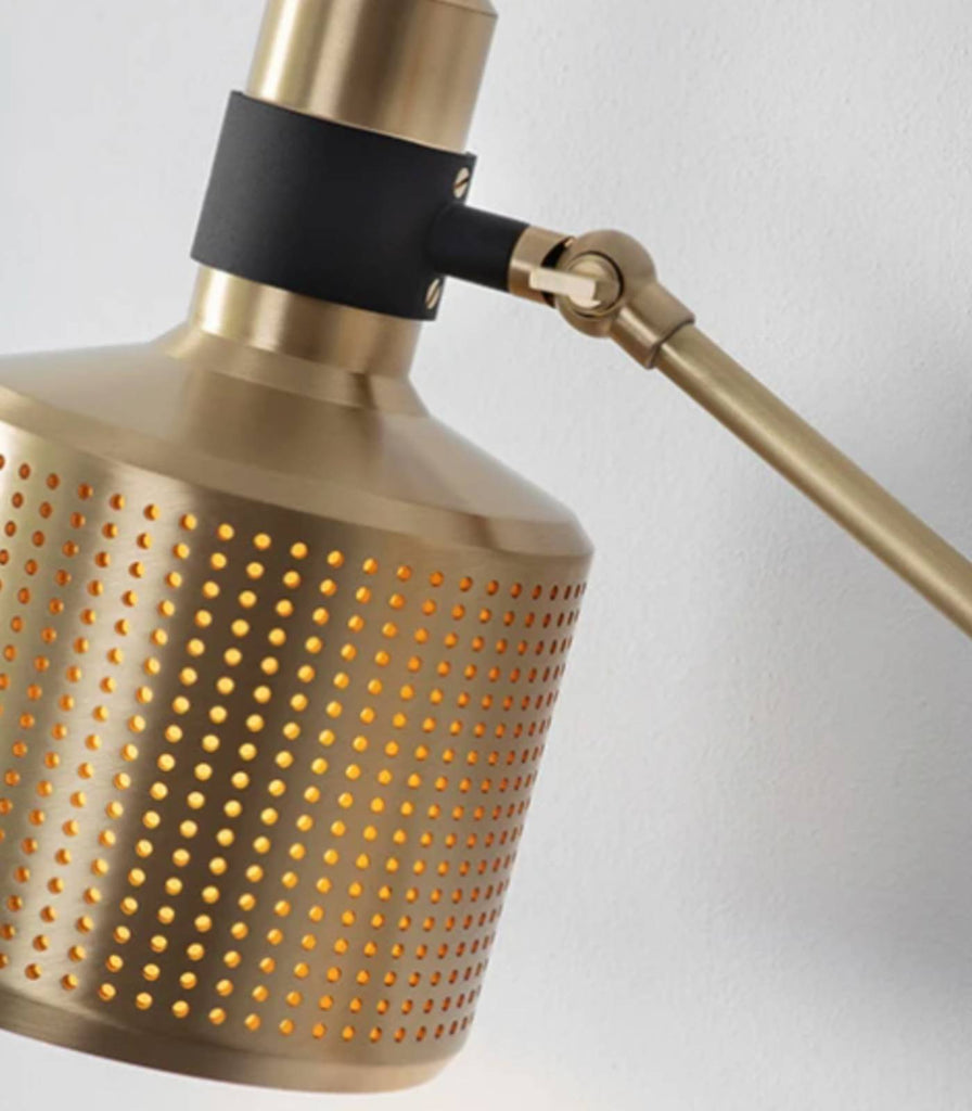 Bert Frank Riddle Single Floor Lamp in Black//Brass close up