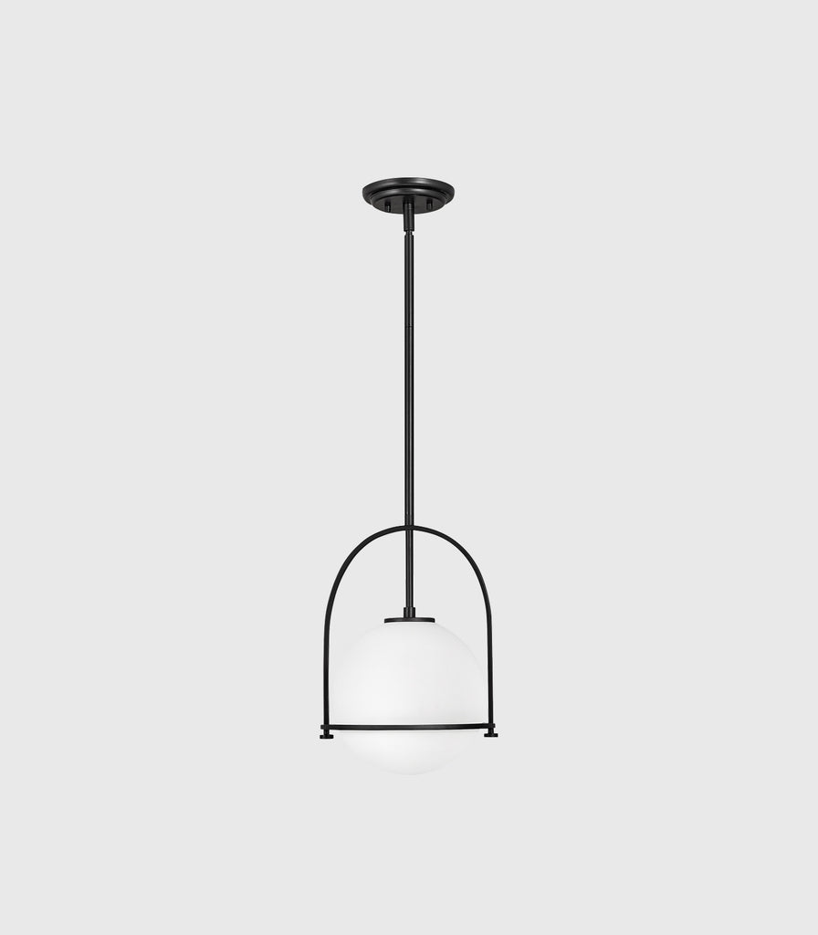 Elstead Somerset Pendant Light in Black/Opal