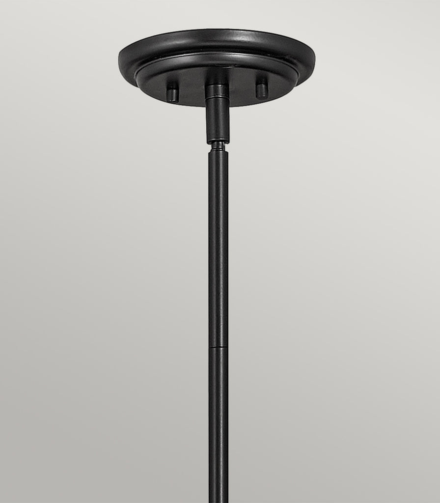 Elstead Somerset Pendant Light in Black/Opal close up