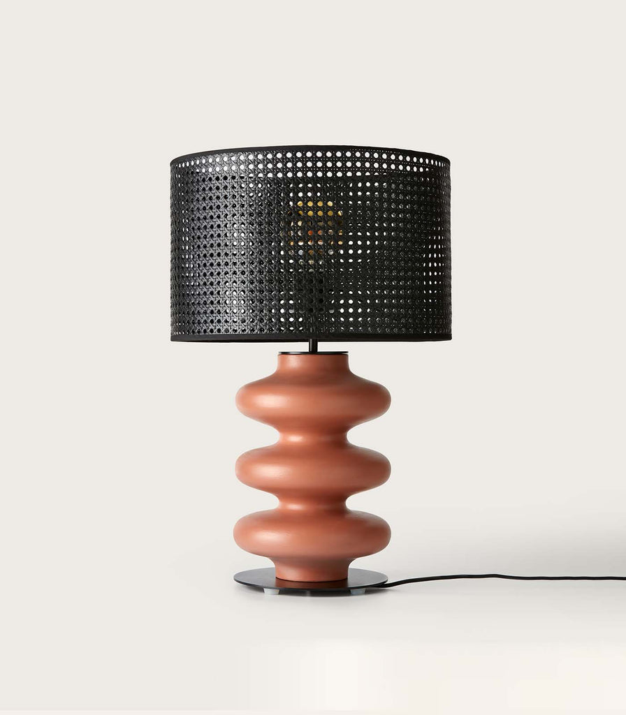 Aromas Adon Table Lamp in Black / Terracotta 