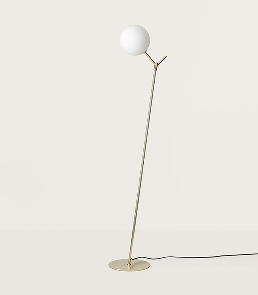 Aromas Atom Floor Lamp in Matte Brass