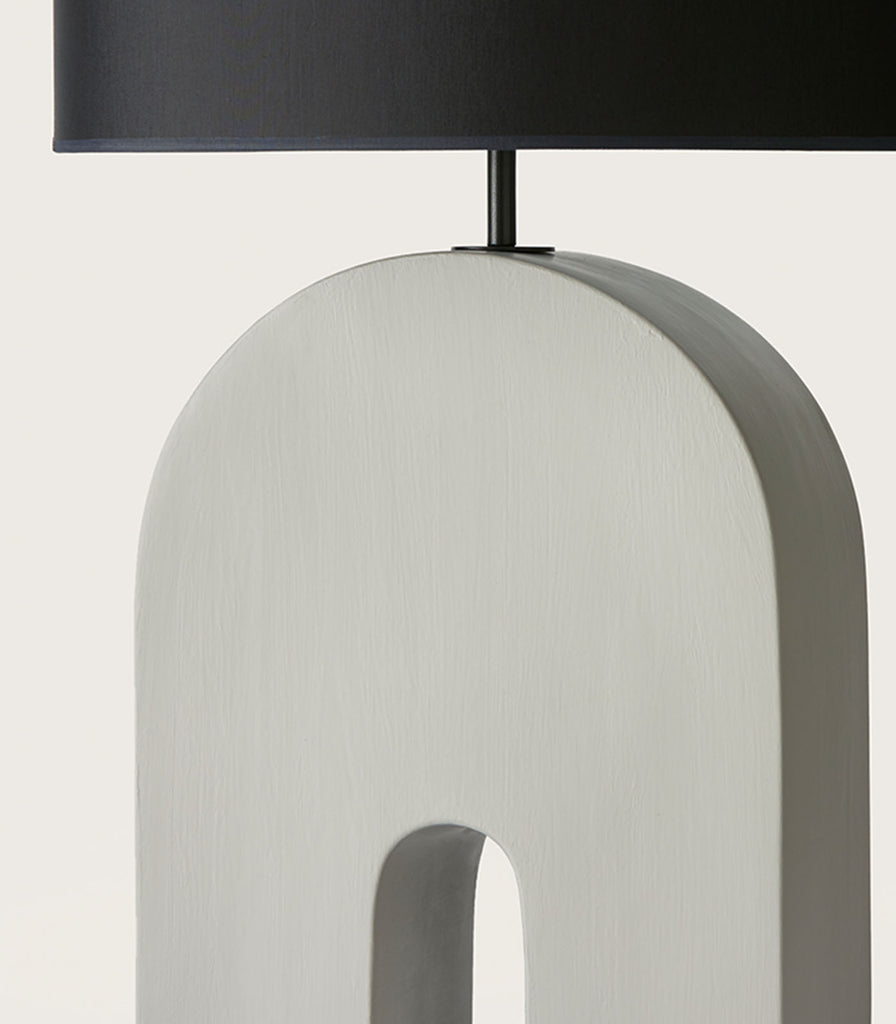 Aromas Home Table Lamp in Black/Ash Grey close up