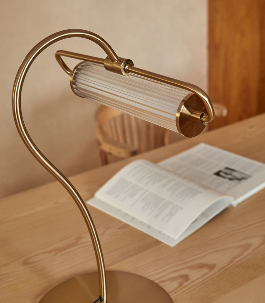Aromas Ison Table Lamp in Matte Brass close up
