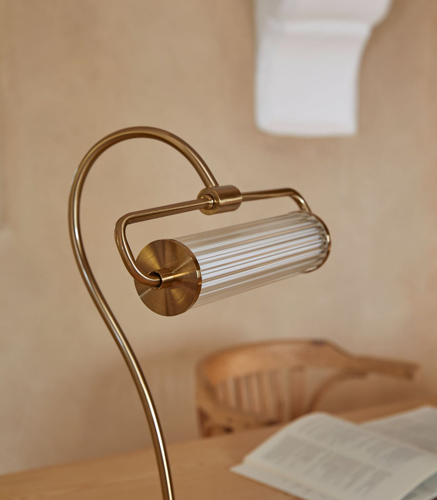 Aromas Ison Table Lamp in Matte Brass  close up
