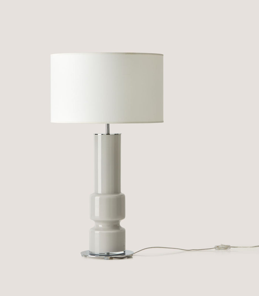 Aromas Lusa Table Lamp in Chrome and Ash Grey