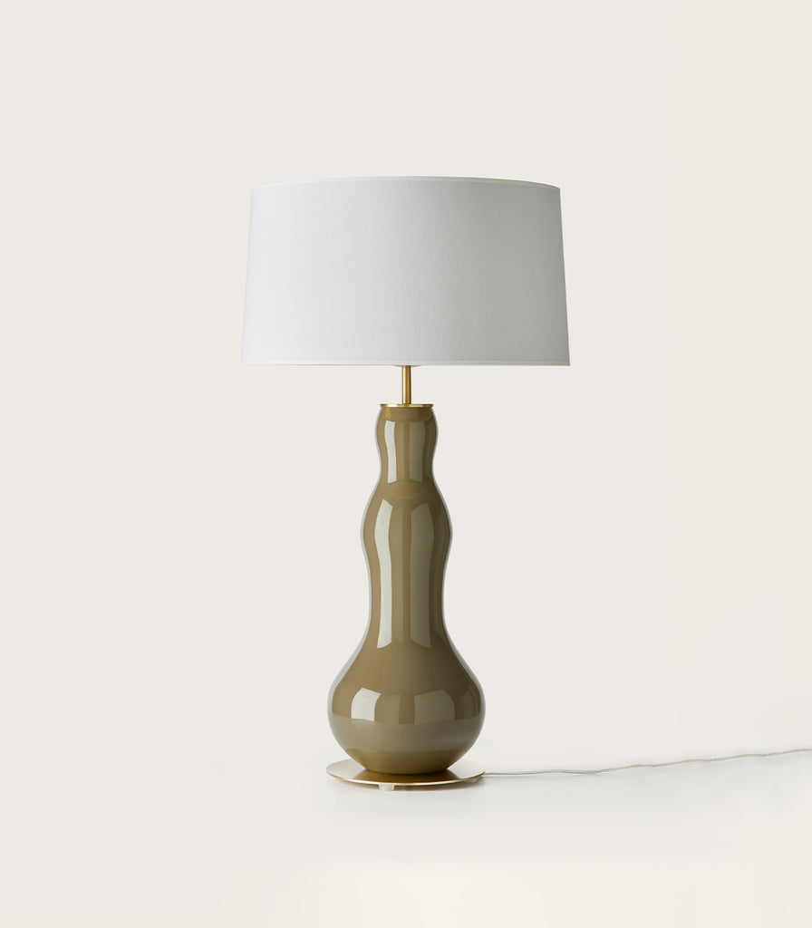 Aromas Melly Table Lamp in Matte Brass / Green Leaf