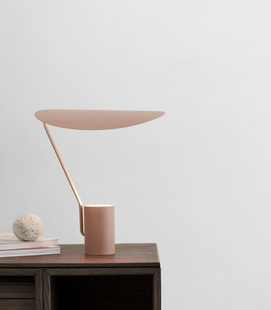 Northern Ombre Table Lamp featured within a interior space