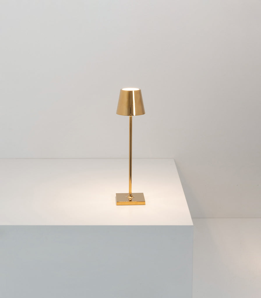 Ai Lati Poldina Micro Metallic Table Lamp in Glossy Gold