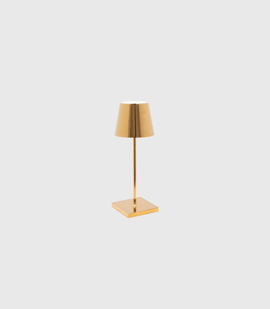 Ai Lati Poldina Mini Metallic Table Lamp in Glossy Gold