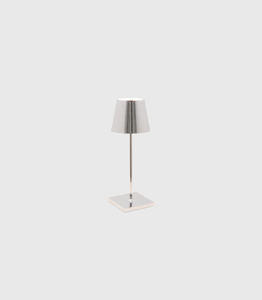 Ai Lati Poldina Mini Metallic Table Lamp in Glossy Chrome