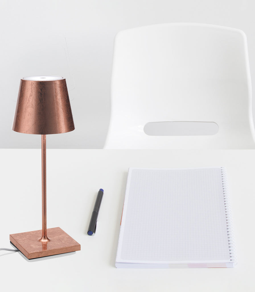 Ai Lati Poldina Mini Metallic Table Lamp featured within interior space