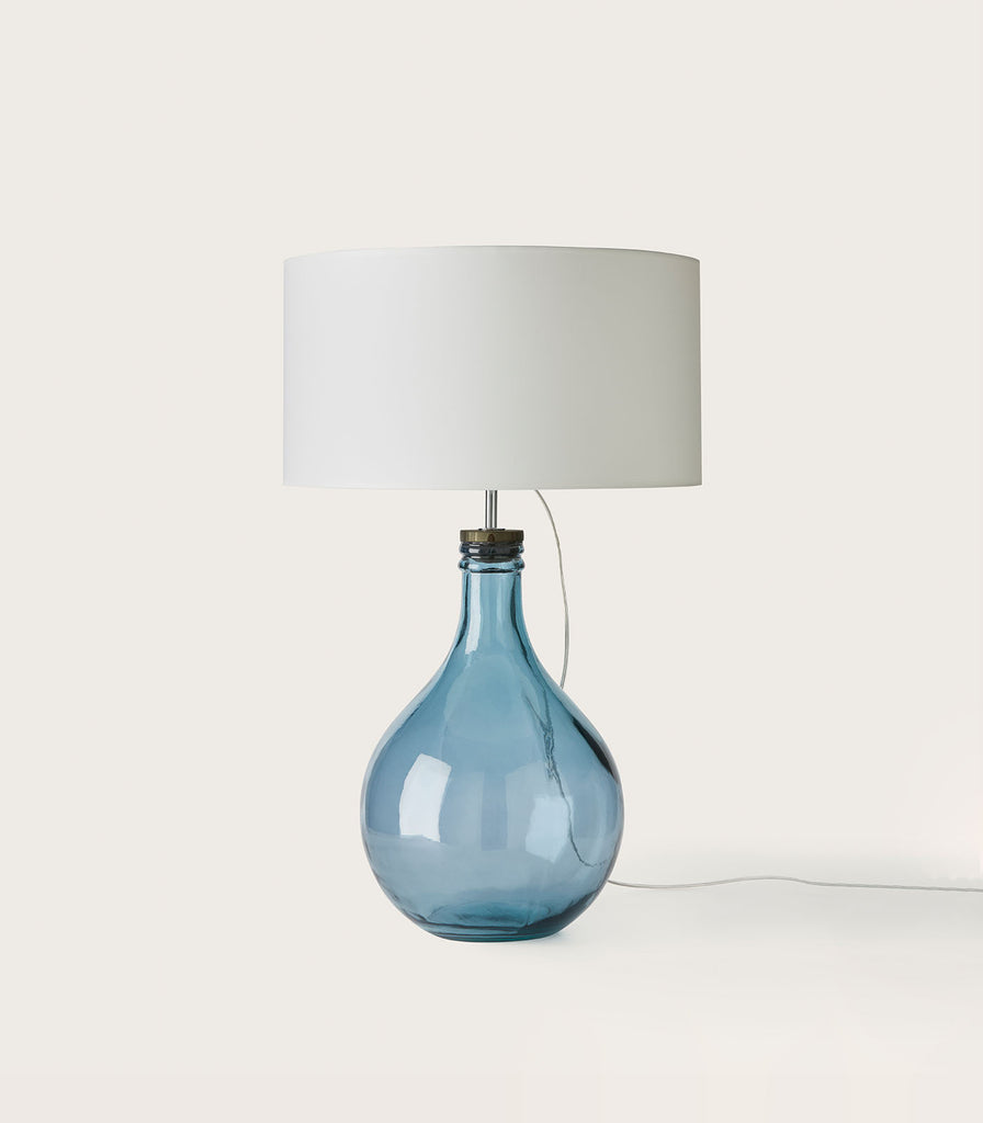 Aromas Sam Table Lamp in Blue with White shade