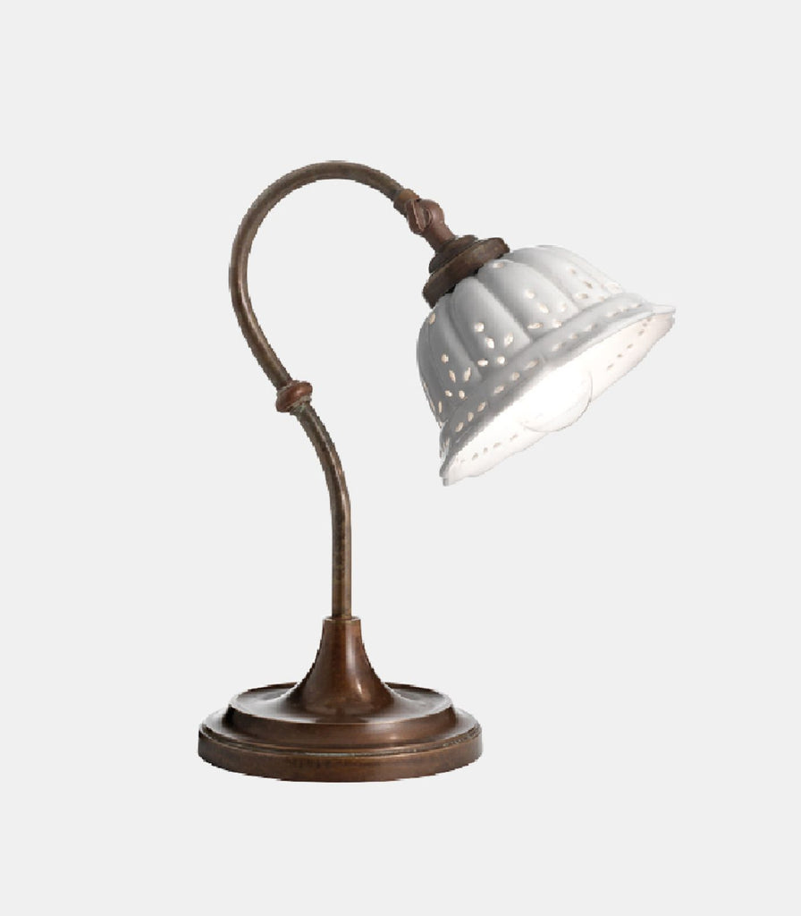 Il Fanale Anita Table Lamp in Aged Brass/White