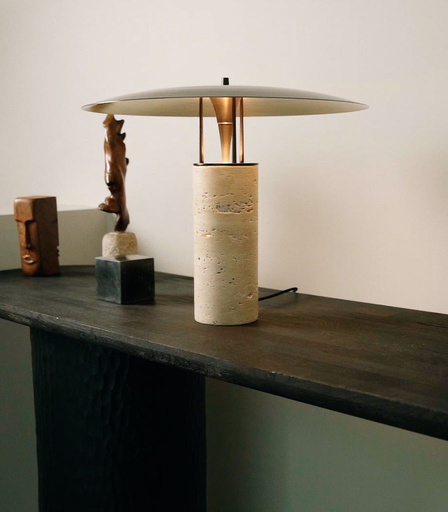 J. Adams & Co. Luna Table Lamp placed over table