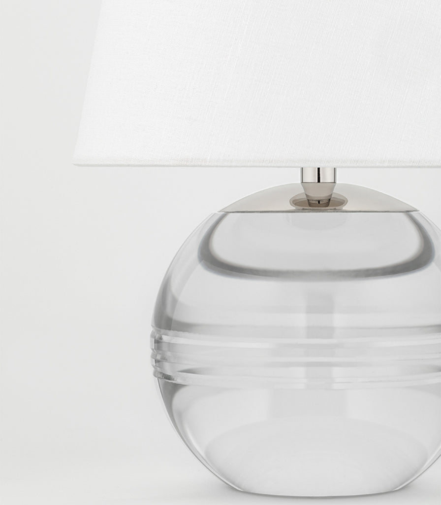 Hudson Valley Nicole Table Lamp in Polished Nickel close up