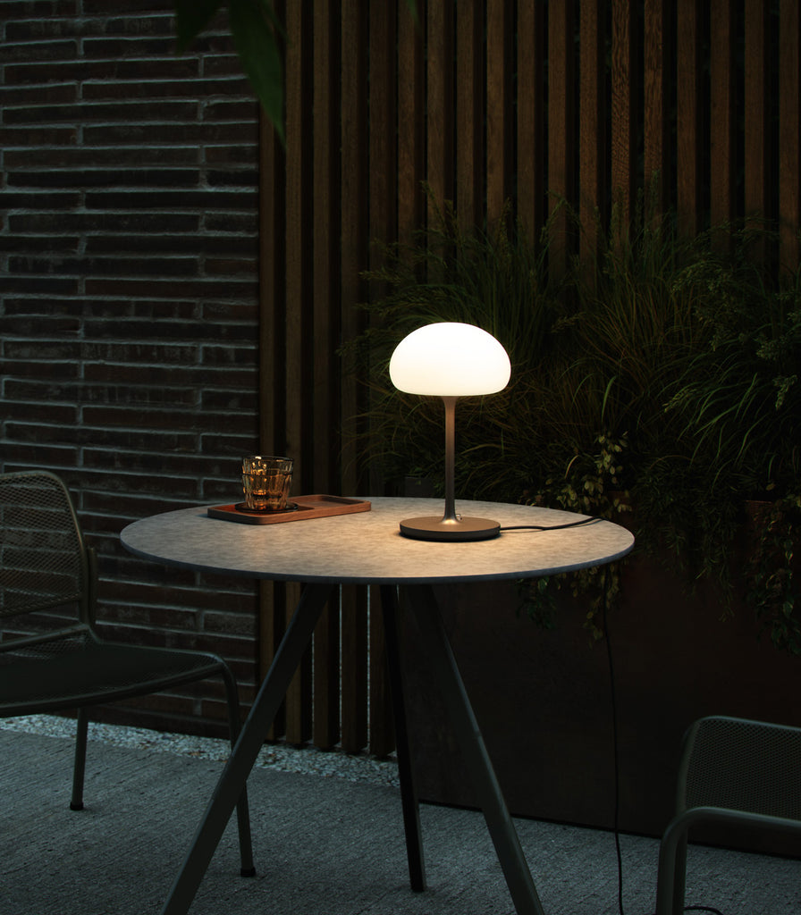Nordlux Sponge Table Lamp featured within outdoor space