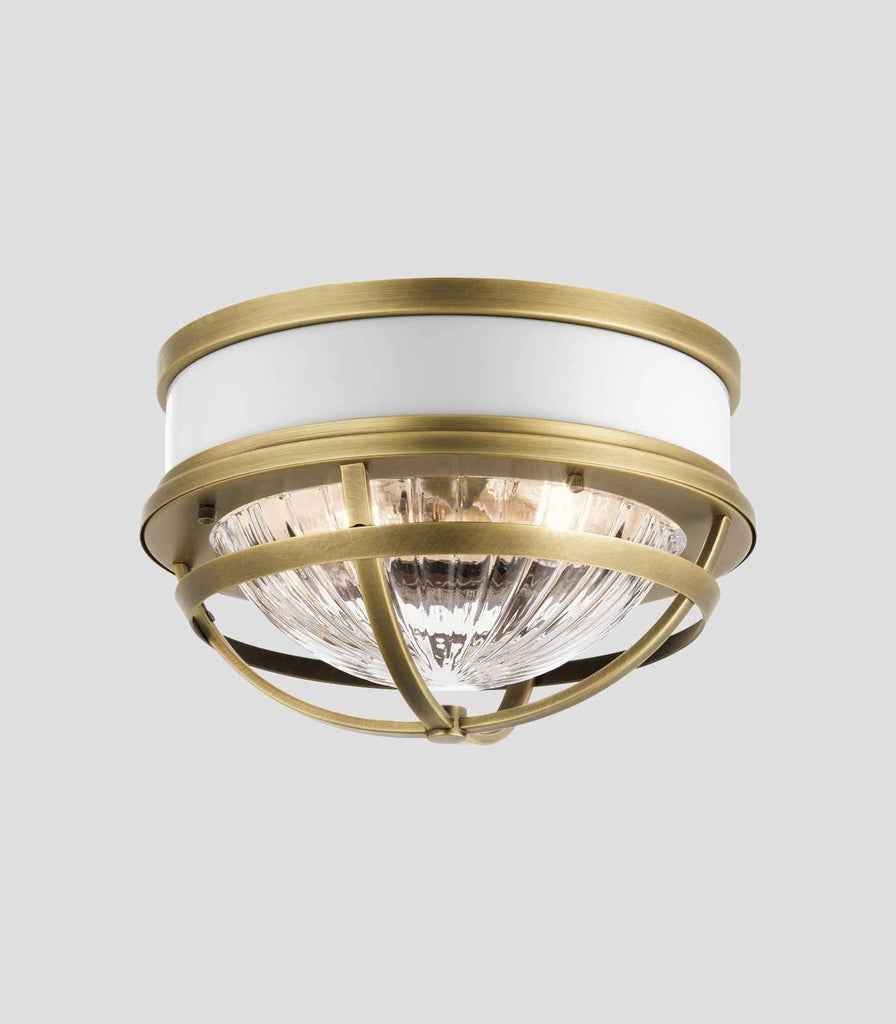 Elstead Tollis Ceiling Light in Natural Brass/White