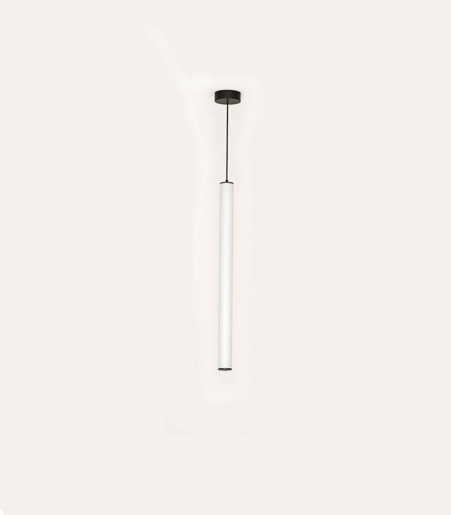 Aromas Tube Pendant Light in Matte Black / Vertical