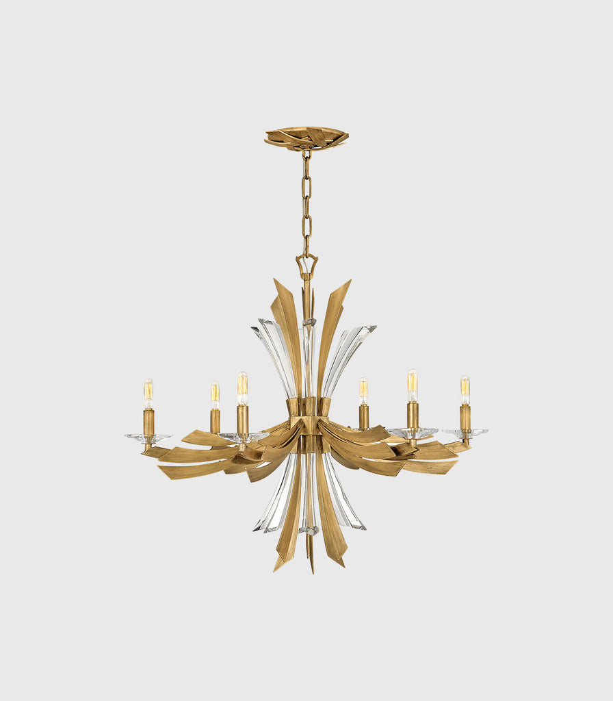 Elstead Vida 6lt Chandelier in Brunished Gold