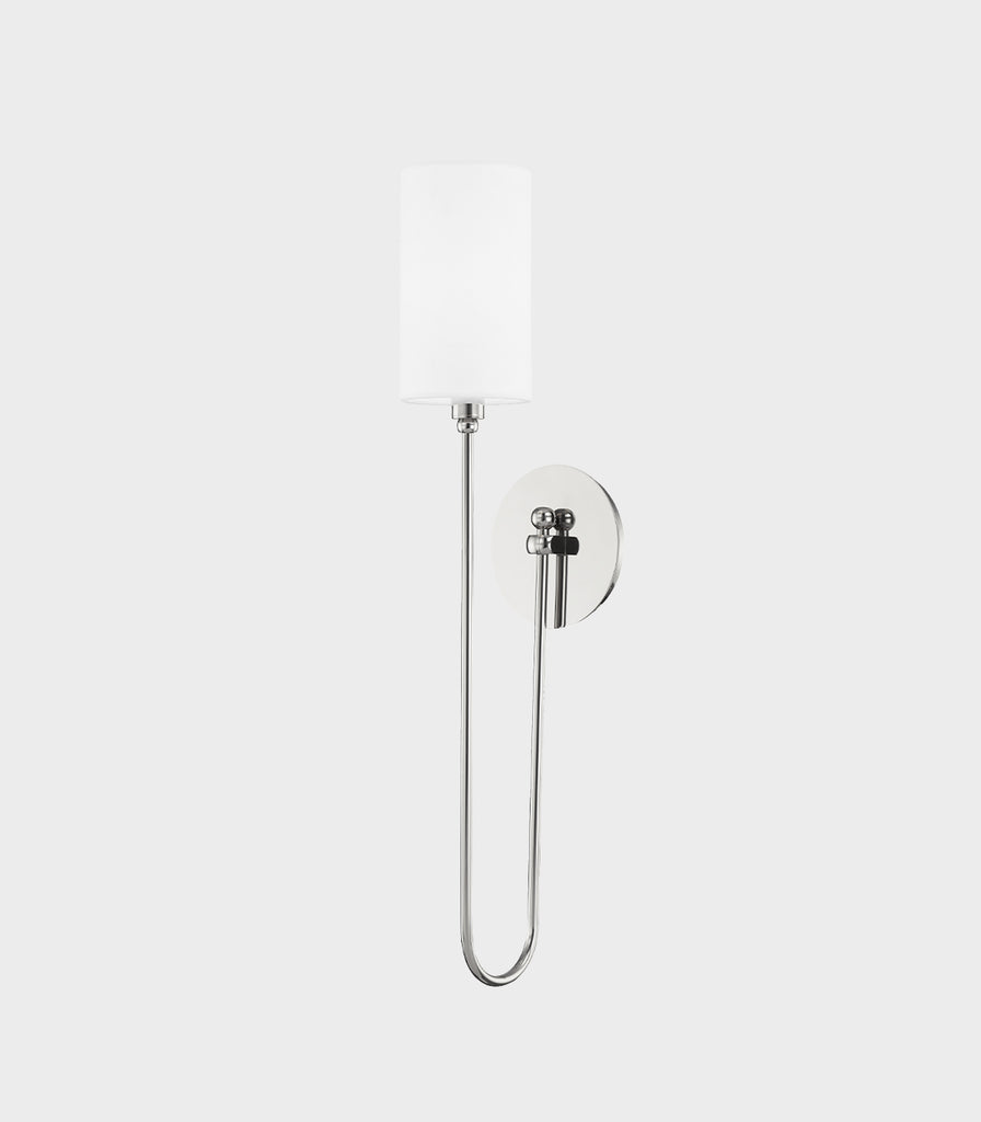 Hudson Valley Harlem Wall Light in Polished Nickel