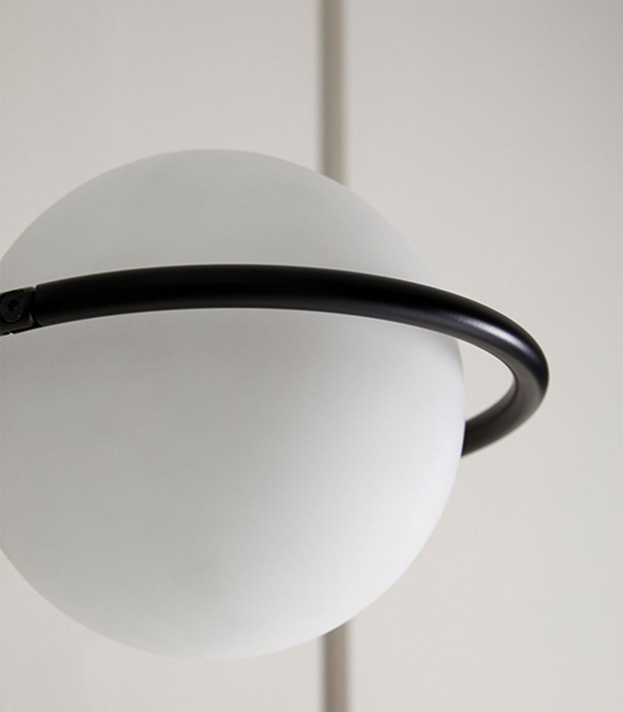 Aromas Abbacus Wall Light in Matte Black close up