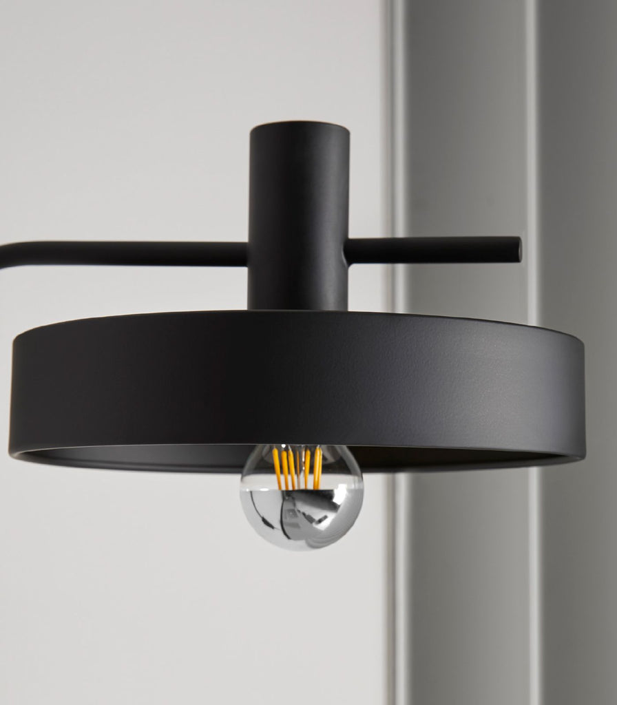 Aromas Aloa Wall Light in Matte Black / Shiny Gold close up