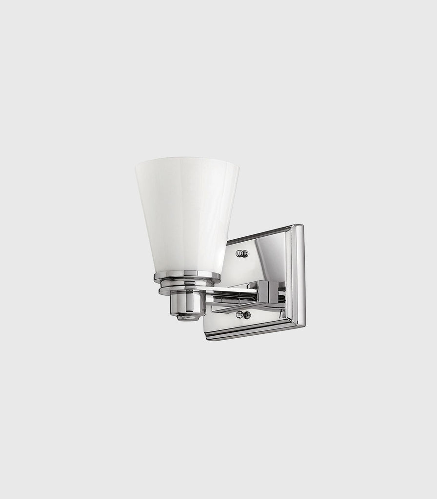 Elstead Avon Bathroom 1Lt Wall Light in Polished Chrome/White