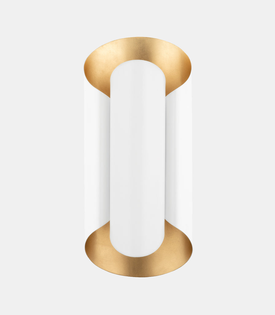 Hudson Valley Banks Wall Light in Gold Leaf/White