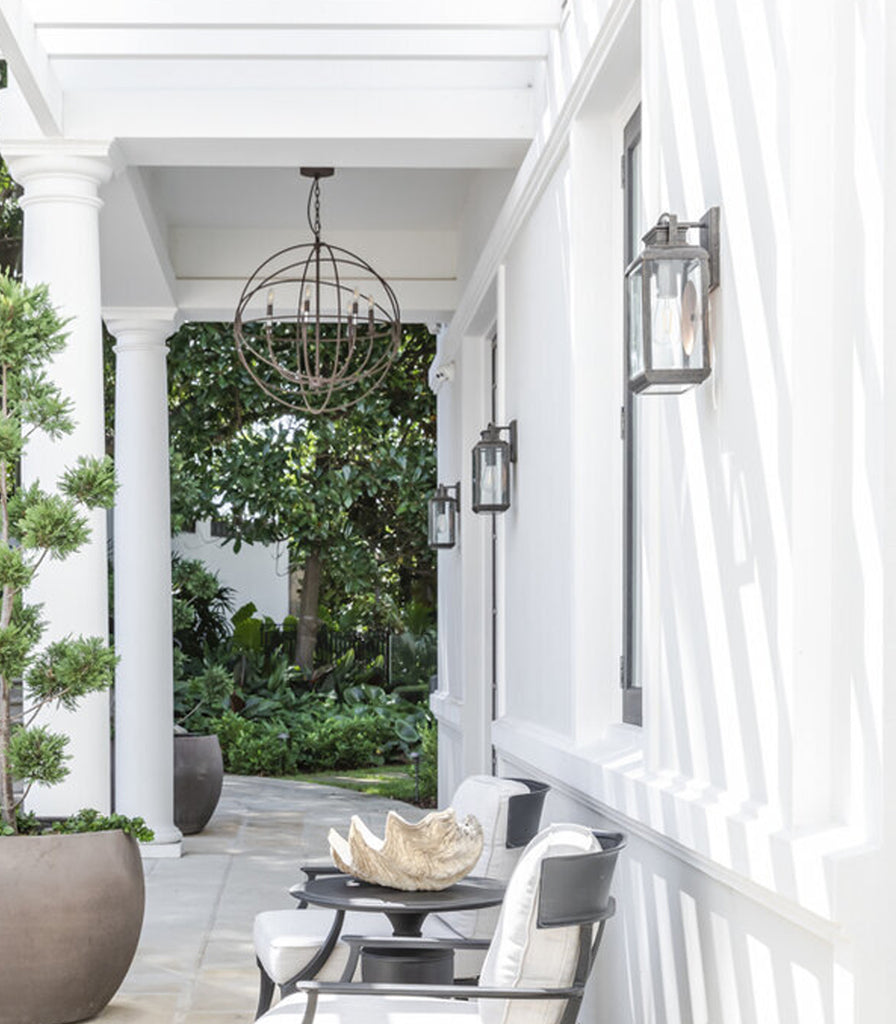 Elstead Byron Wall Light featured within a outdoor space