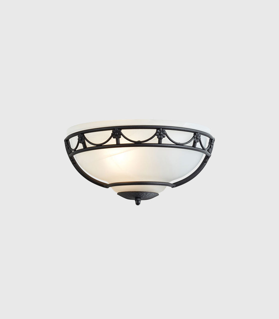 Elstead Carisbrooke Wall Up Light in Opal Black