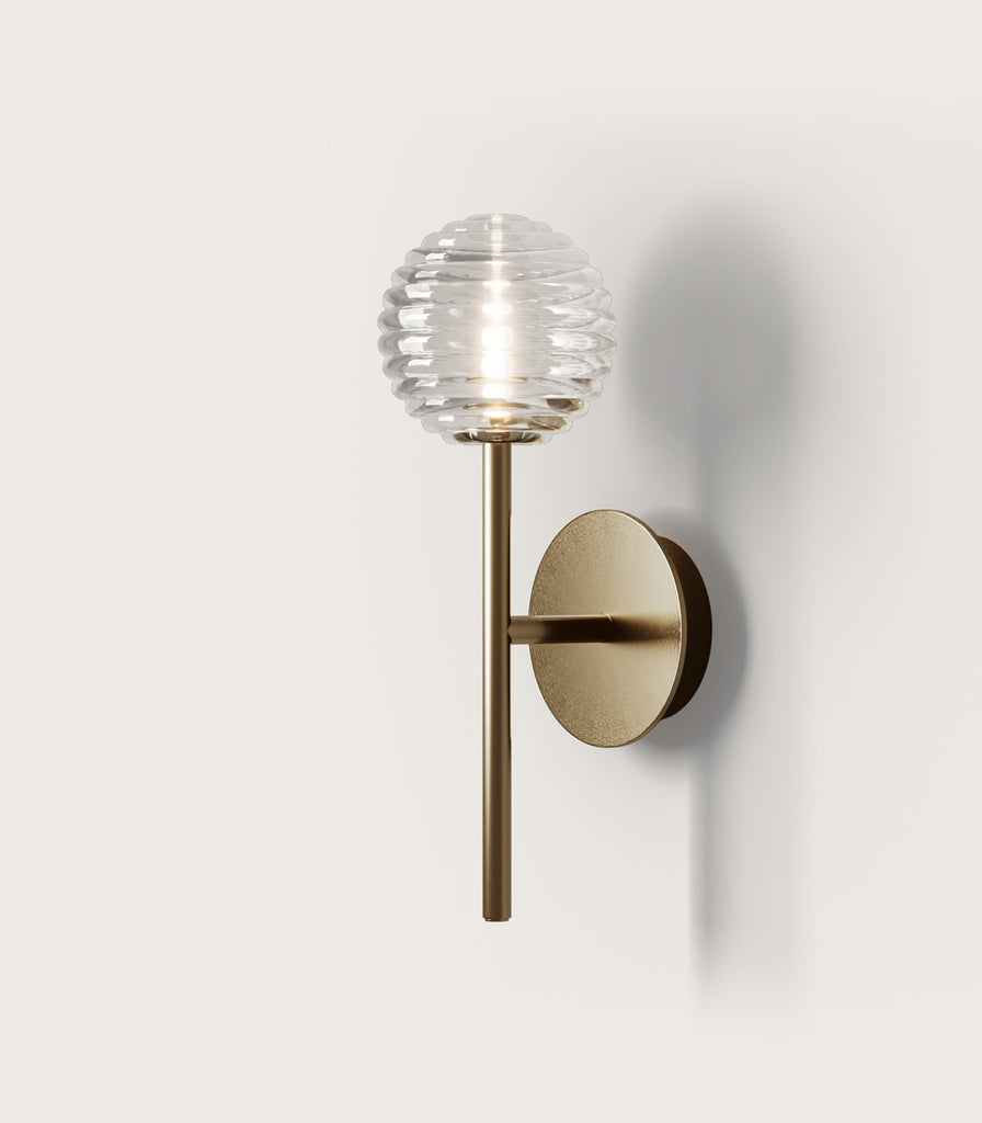 Aromas Doul Wall Light in Matte Brass