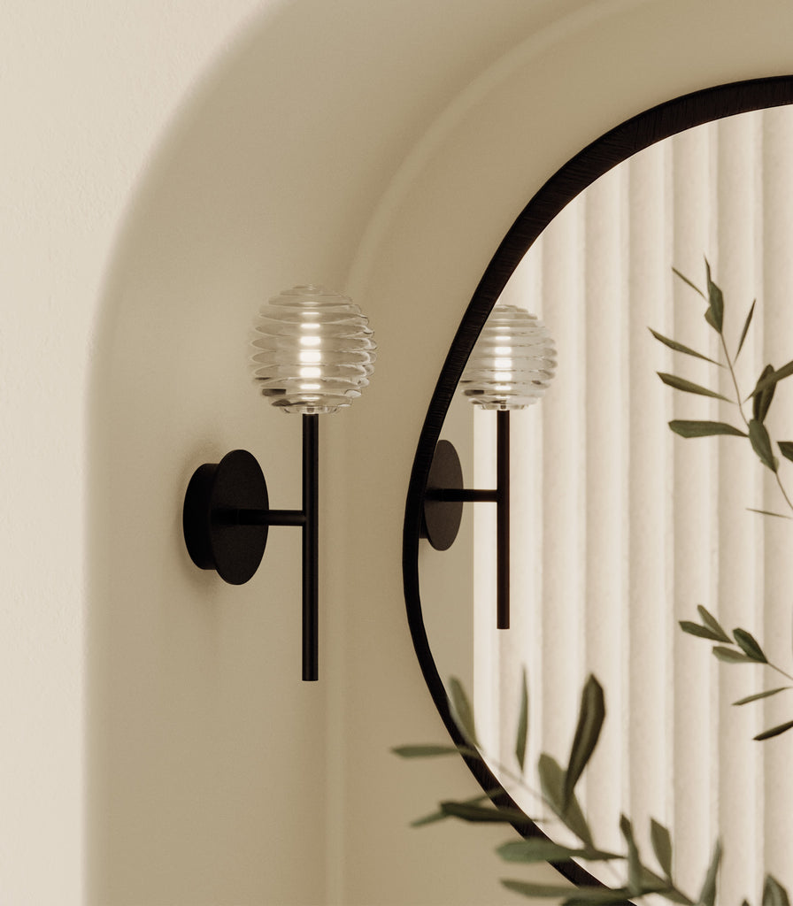 Aromas Doul Wall Light in Matte Black