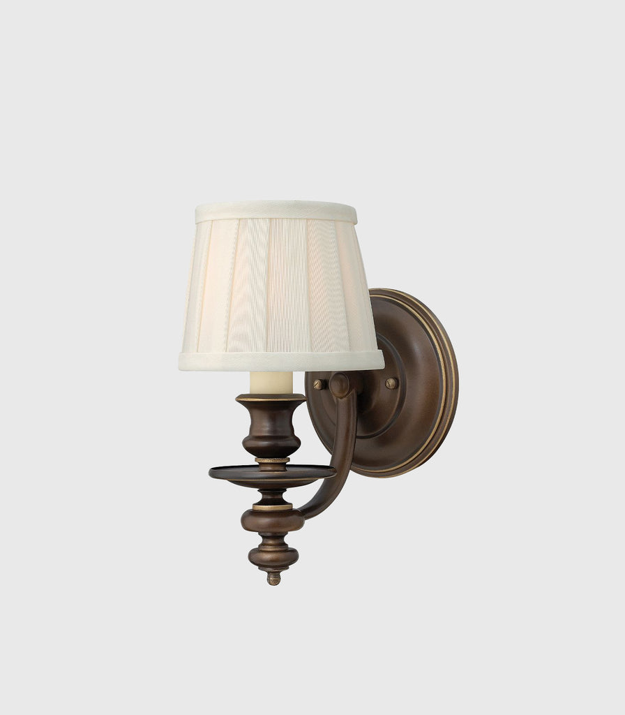 Elstead Dunhill Wall Light in Royal Bronze/Off White