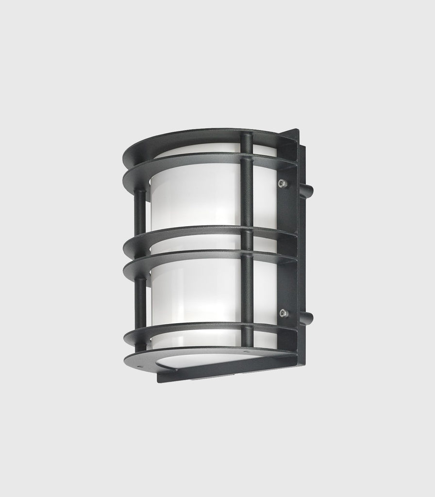 Norlys Stockholm Flush Wall Light in Black/Frosted