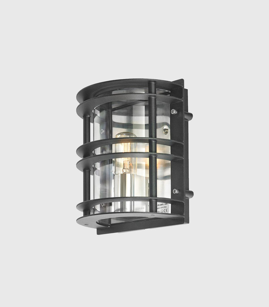 Norlys Stockholm Flush Wall Light in Black/Clear