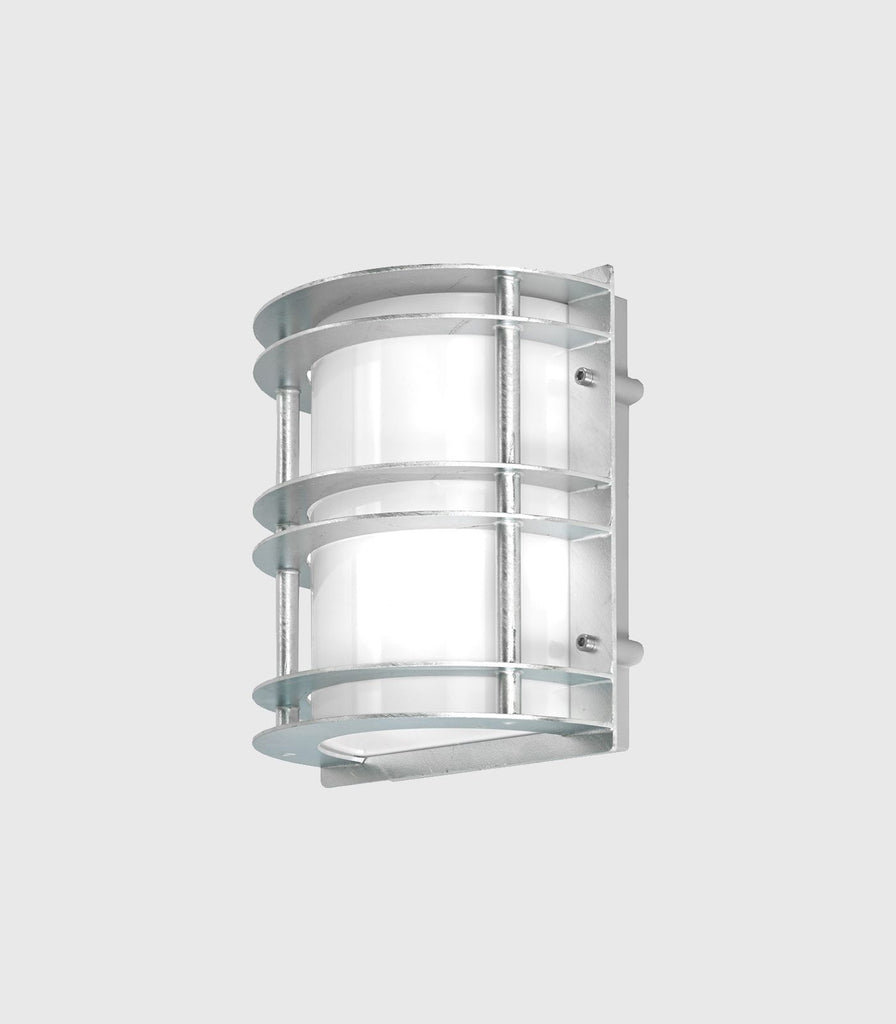 Norlys Stockholm Flush Wall Light in Galvanized Steel/Frosted