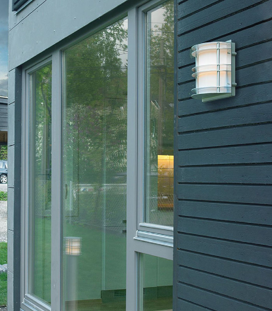 Norlys Stockholm Flush Wall Light featured within a outdoor space