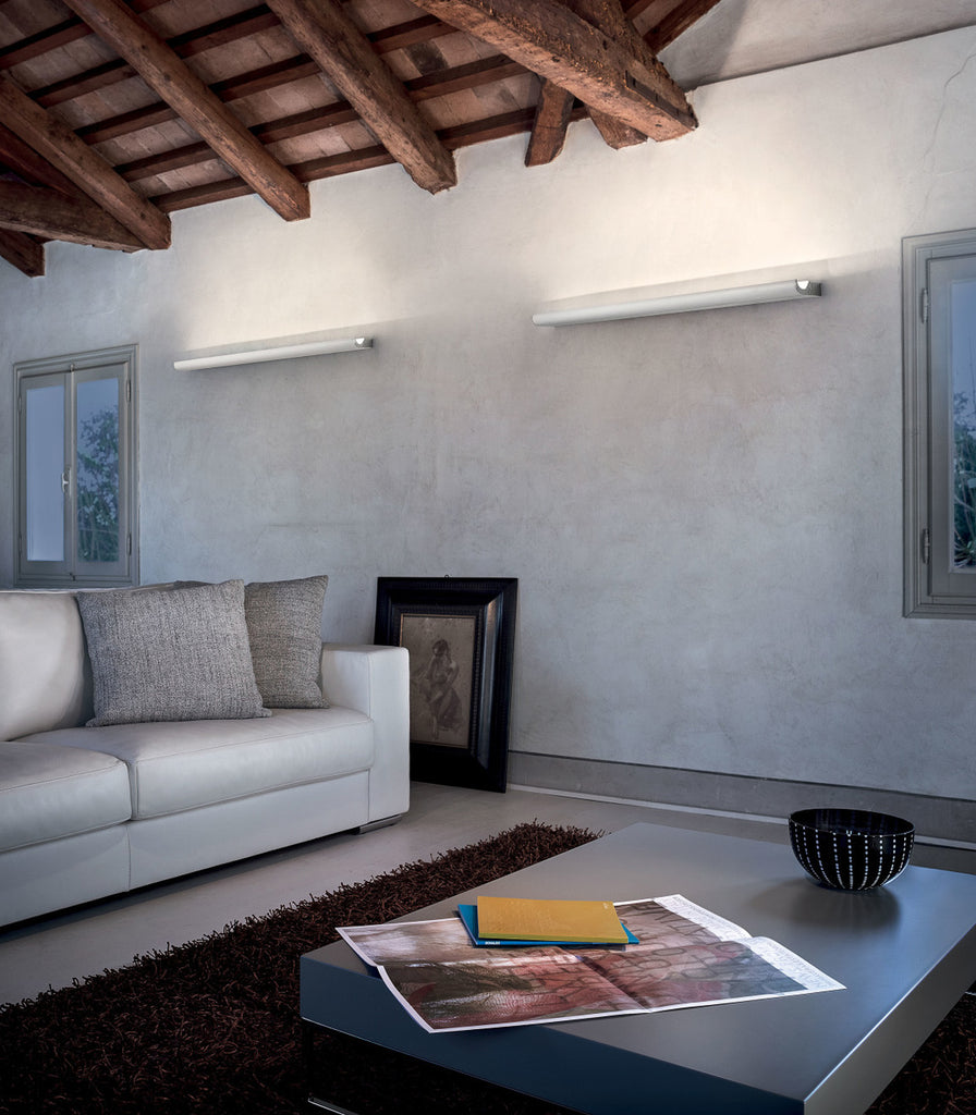 Linea Light Halfpipe Wall Light in Large/ White