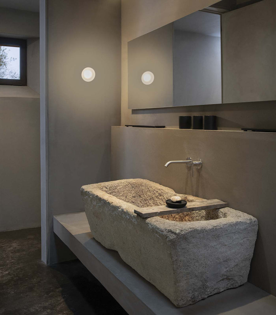 Karman Agua Wall Light featured in bathroom