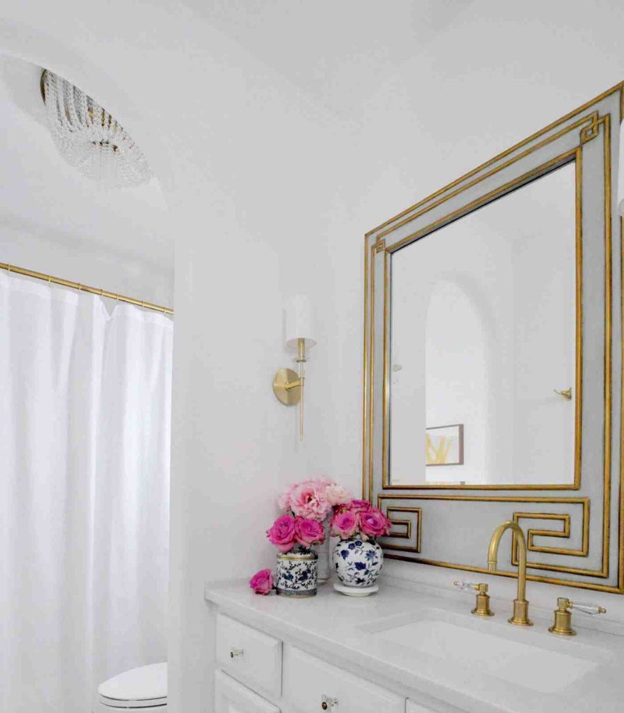 Hudson Valley Amherst Wall Light featured in bathroom