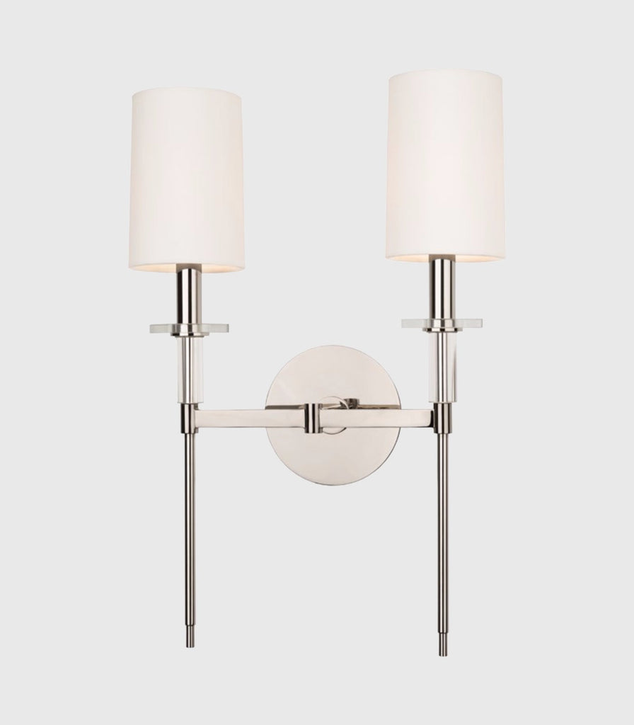 Hudson Valley Amherst Wall Light in 2 Light/Polished Nickel