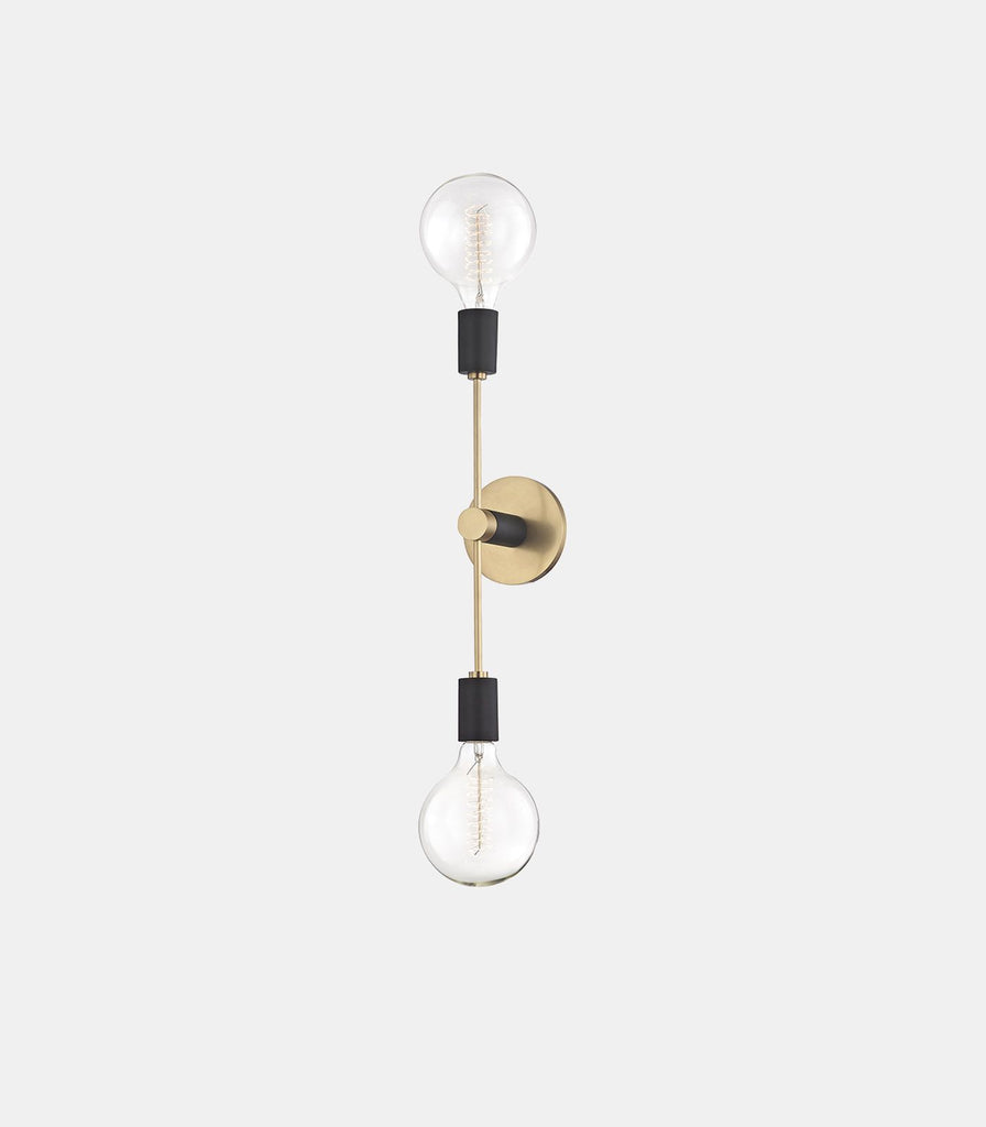 Hudson Valley Astrid Wall Light in Aged Brass/Black